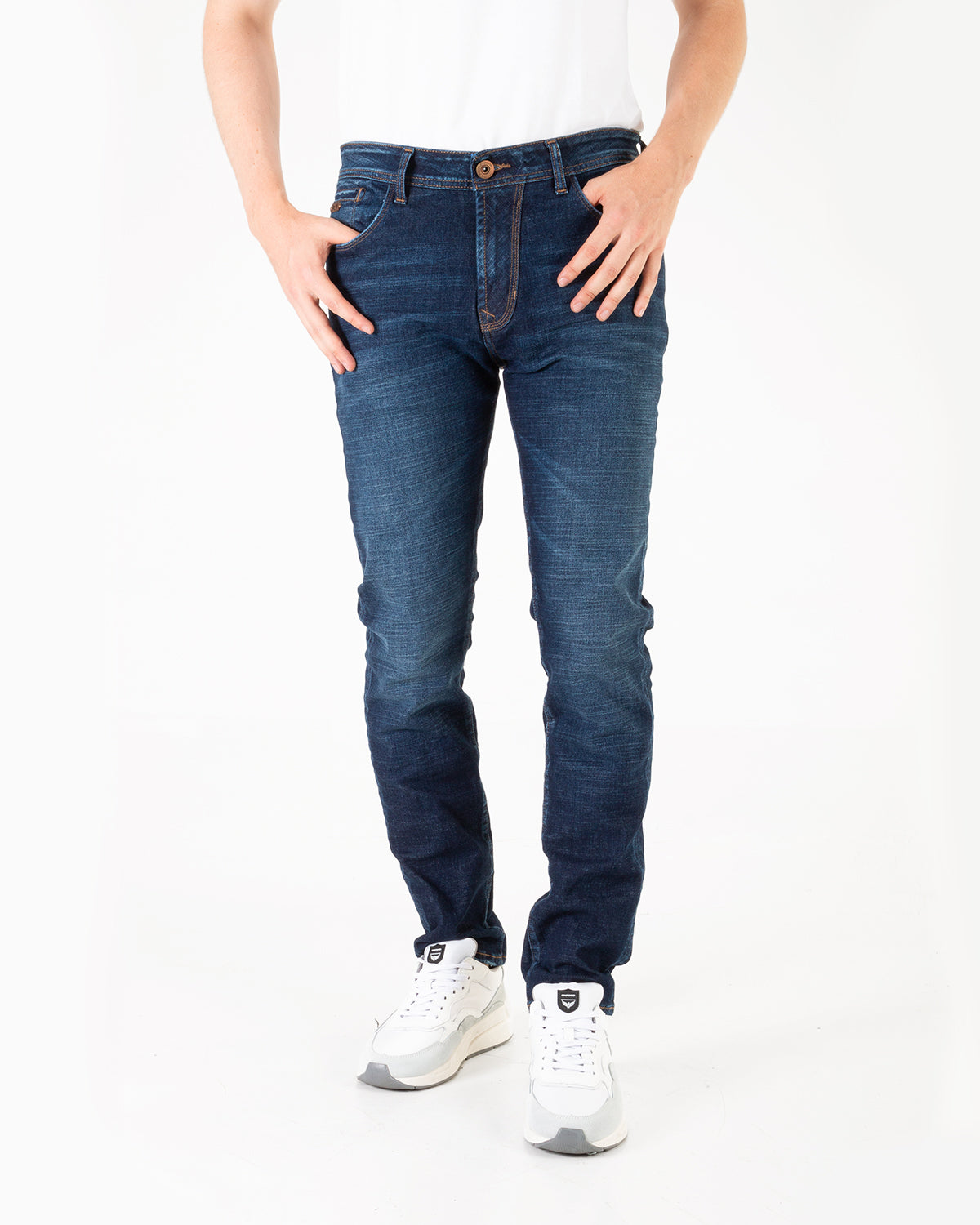 Jean Hombre Oxford 011878 Slim Azul Medio