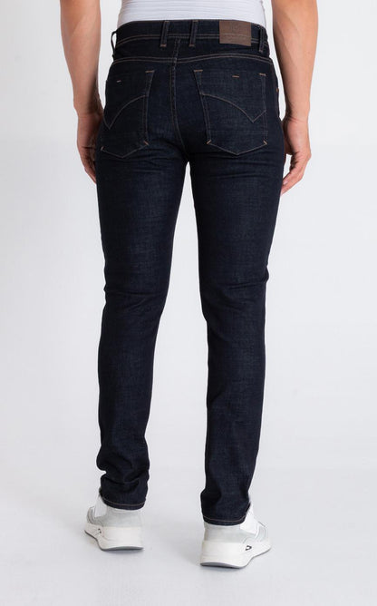 Jean Hombre Oxford 012055 Linea Slim Fit Azul Oscuro