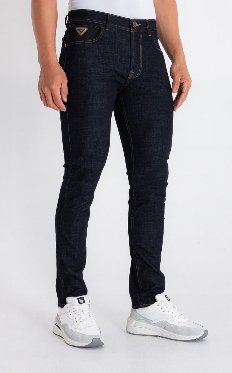 Jean Hombre Oxford 012055 Linea Slim Fit Azul Oscuro