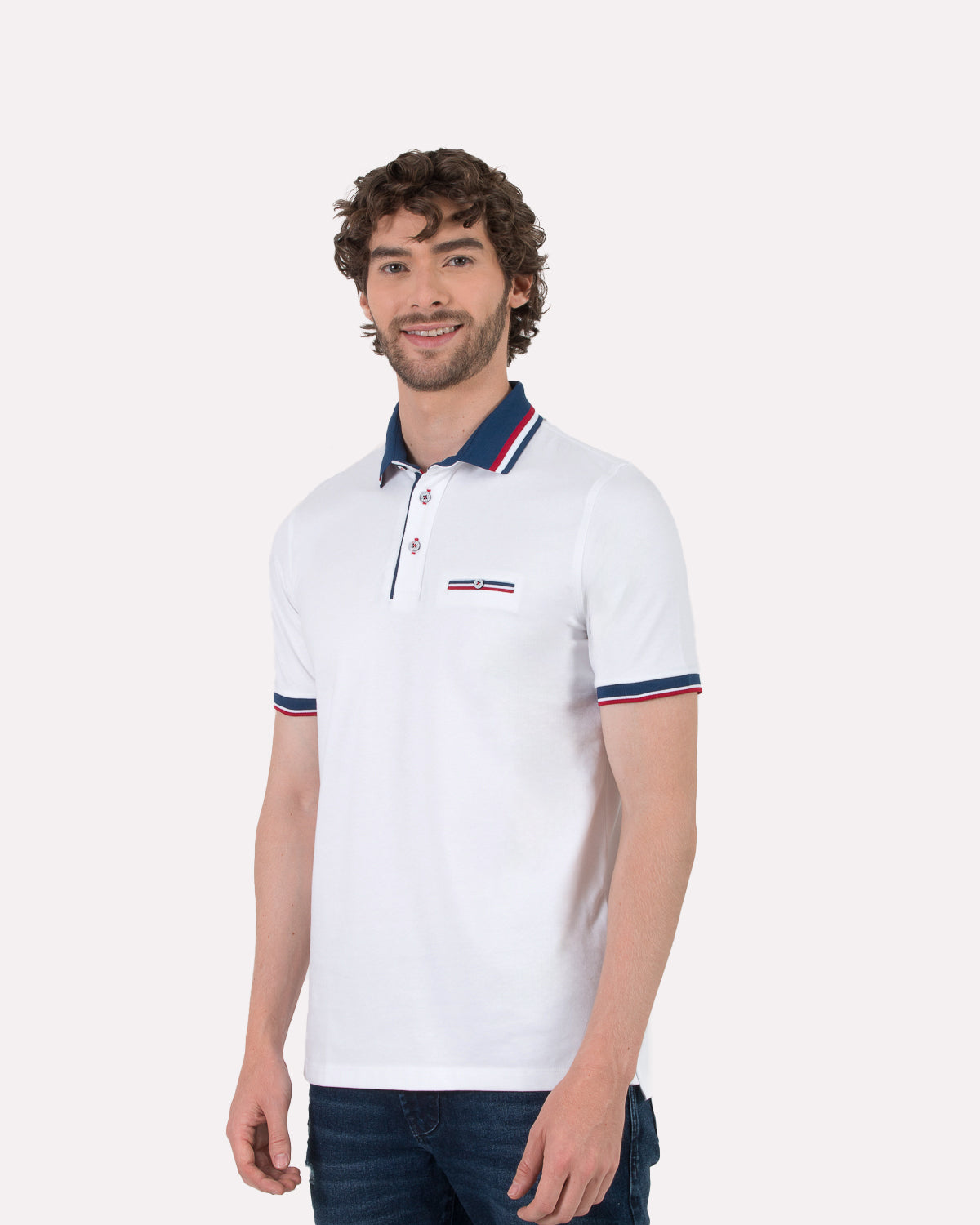 Camiseta Polo Oxford 022116 Blanco