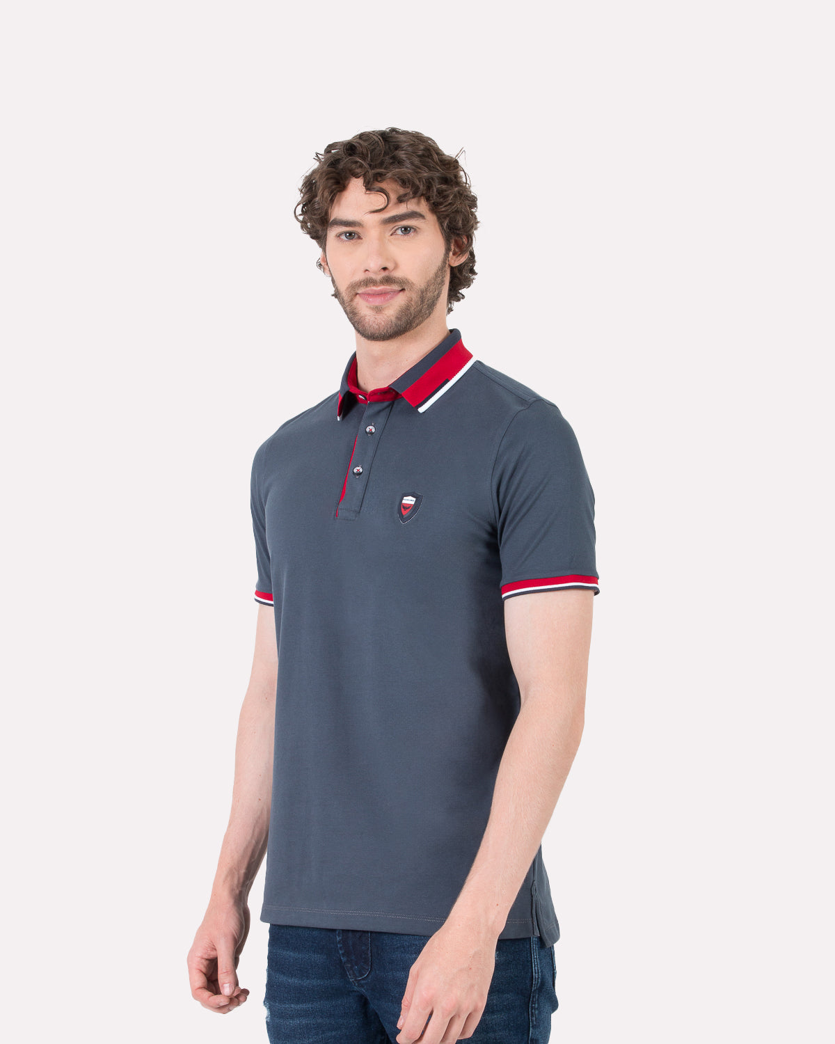 Camiseta Polo Oxford 022133 Plomo