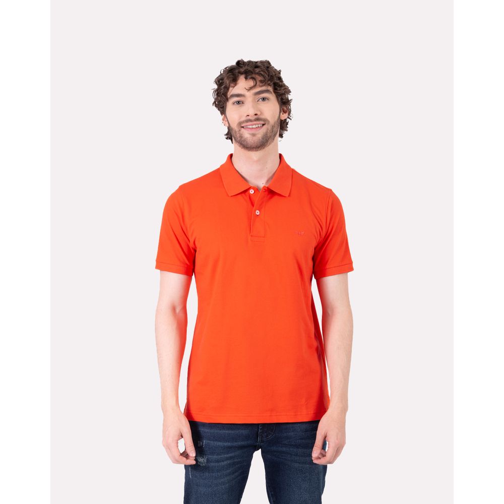 Camiseta Polo Oxford 022139 Naranja Brillante