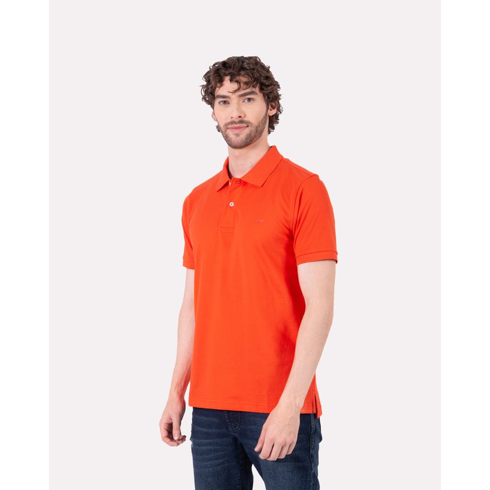 Camiseta Polo Oxford 022139 Naranja Brillante