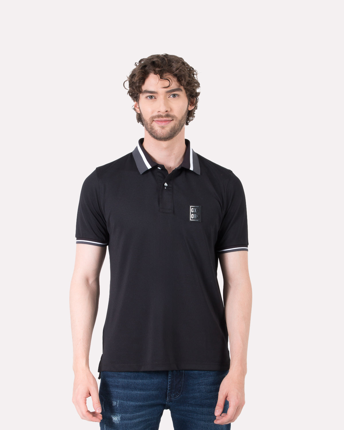 Camiseta Polo Oxford 022161 Negro