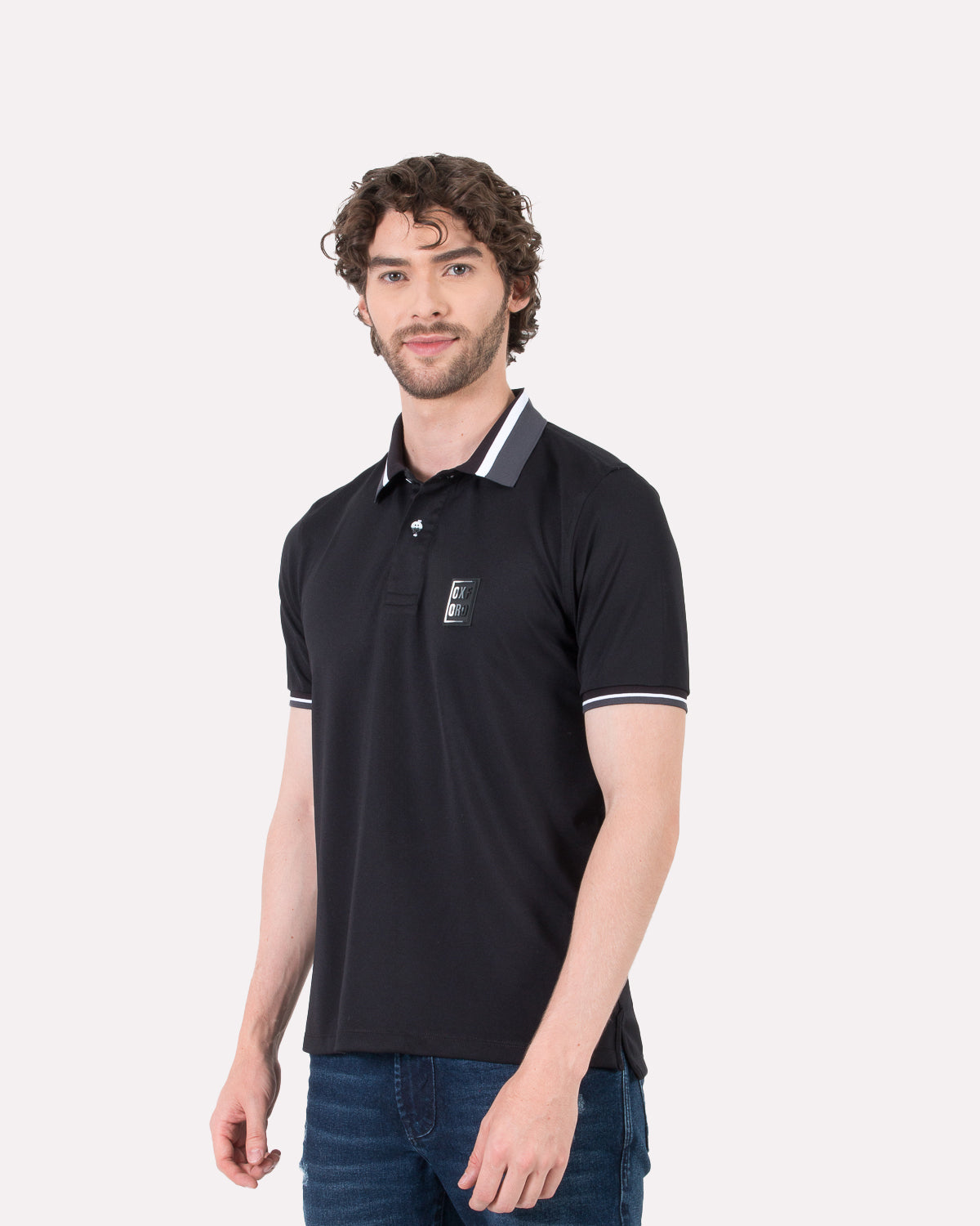 Camiseta Polo Oxford 022161 Negro