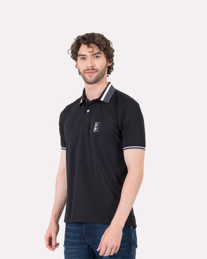 Camiseta Polo Oxford 022161 Negro