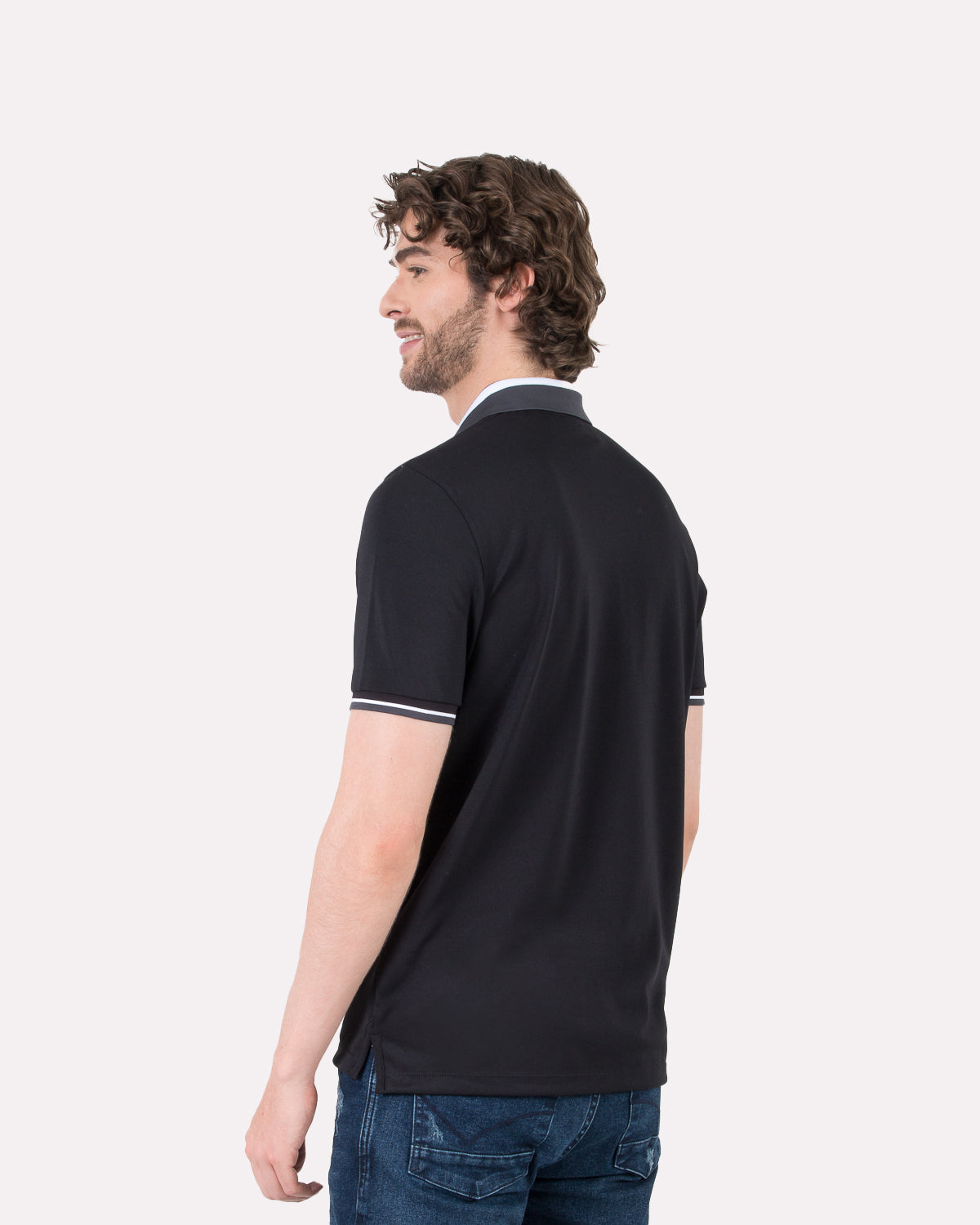 Camiseta Polo Oxford 022161 Negro