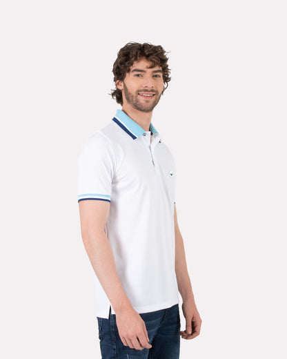 Camiseta Polo Oxford 022165 Blanco