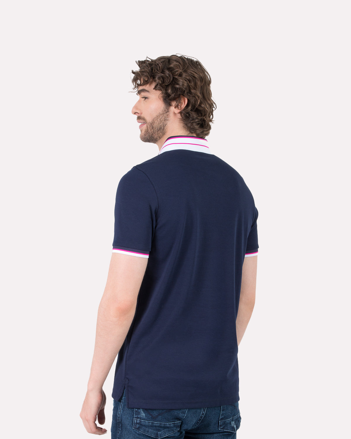 Camiseta Polo Oxford 022186 Azul Navy
