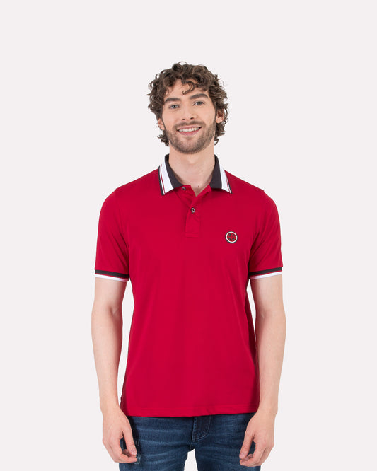 Camiseta Polo Oxford 022189 Rojo