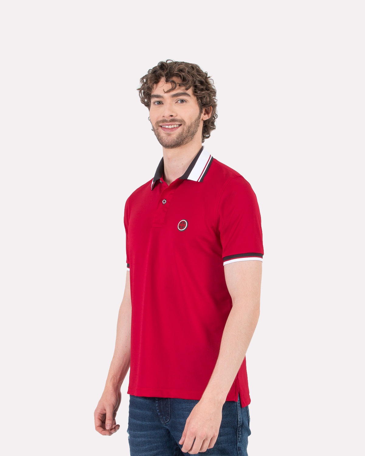 Camiseta Polo Oxford 022189 Rojo