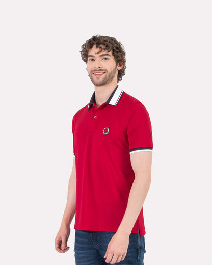 Camiseta Polo Oxford 022189 Rojo