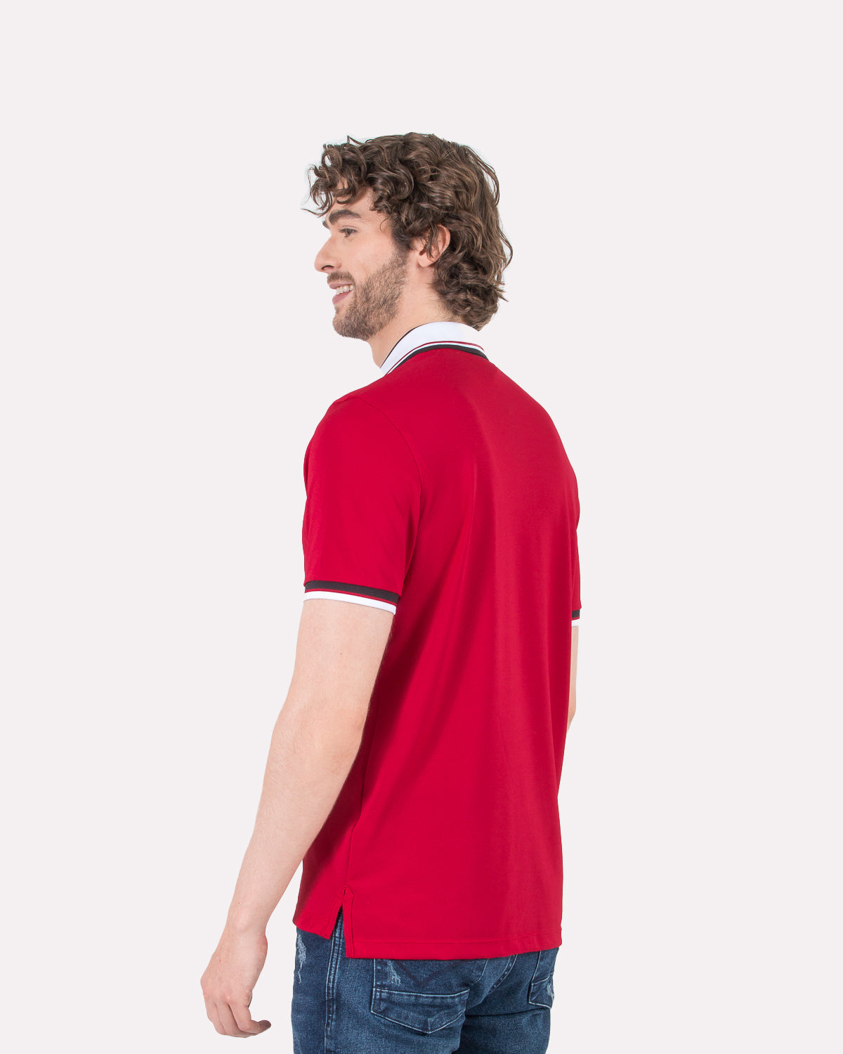 Camiseta Polo Oxford 022189 Rojo