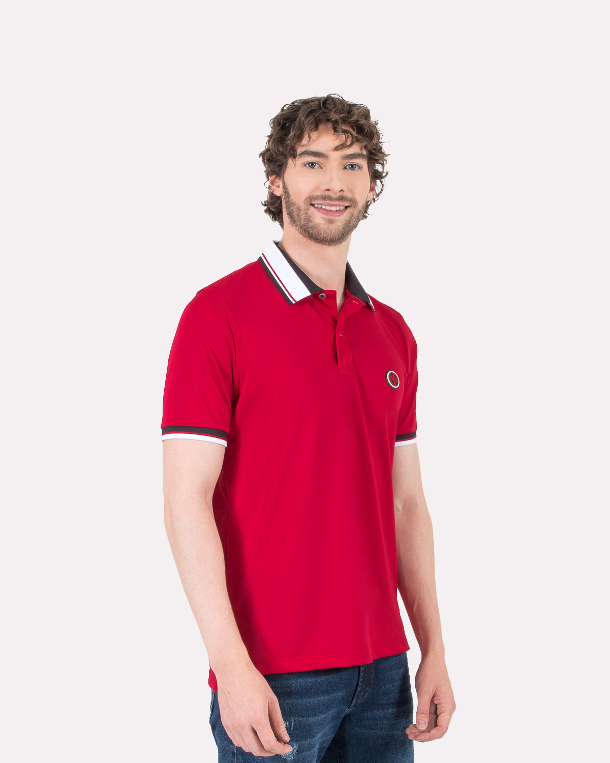 Camiseta Polo Oxford 022189 Rojo