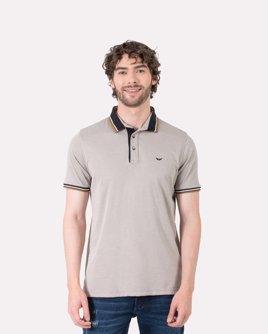 Camiseta Polo Oxford 022191 Gris