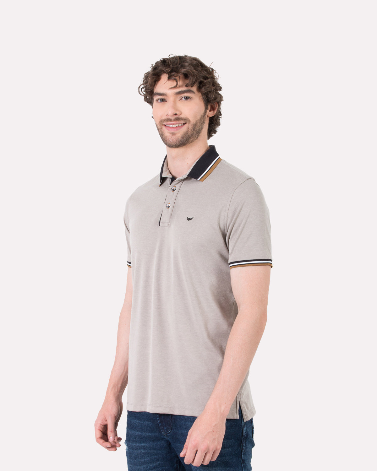 Camiseta Polo Oxford 022191 Gris