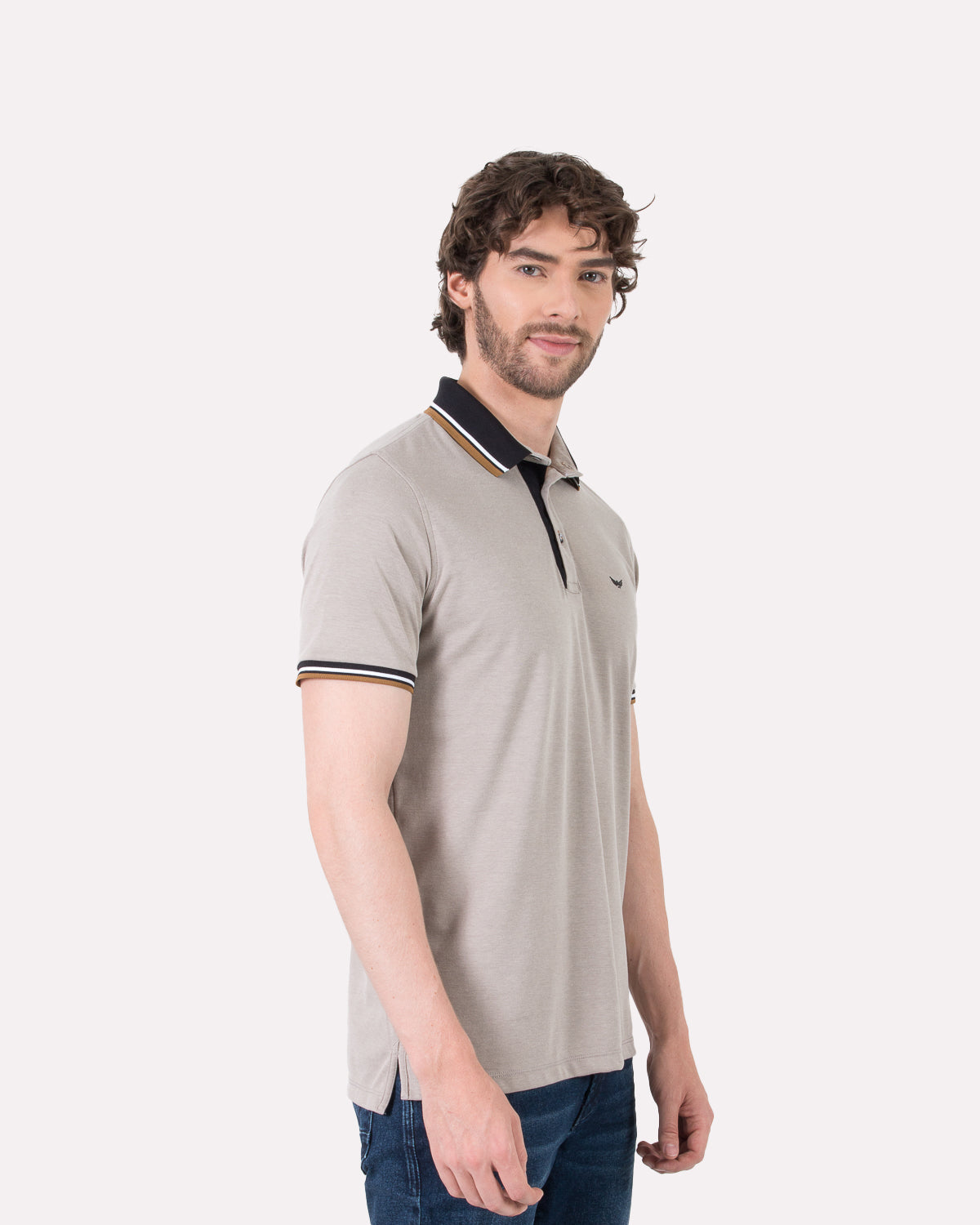 Camiseta Polo Oxford 022191 Gris