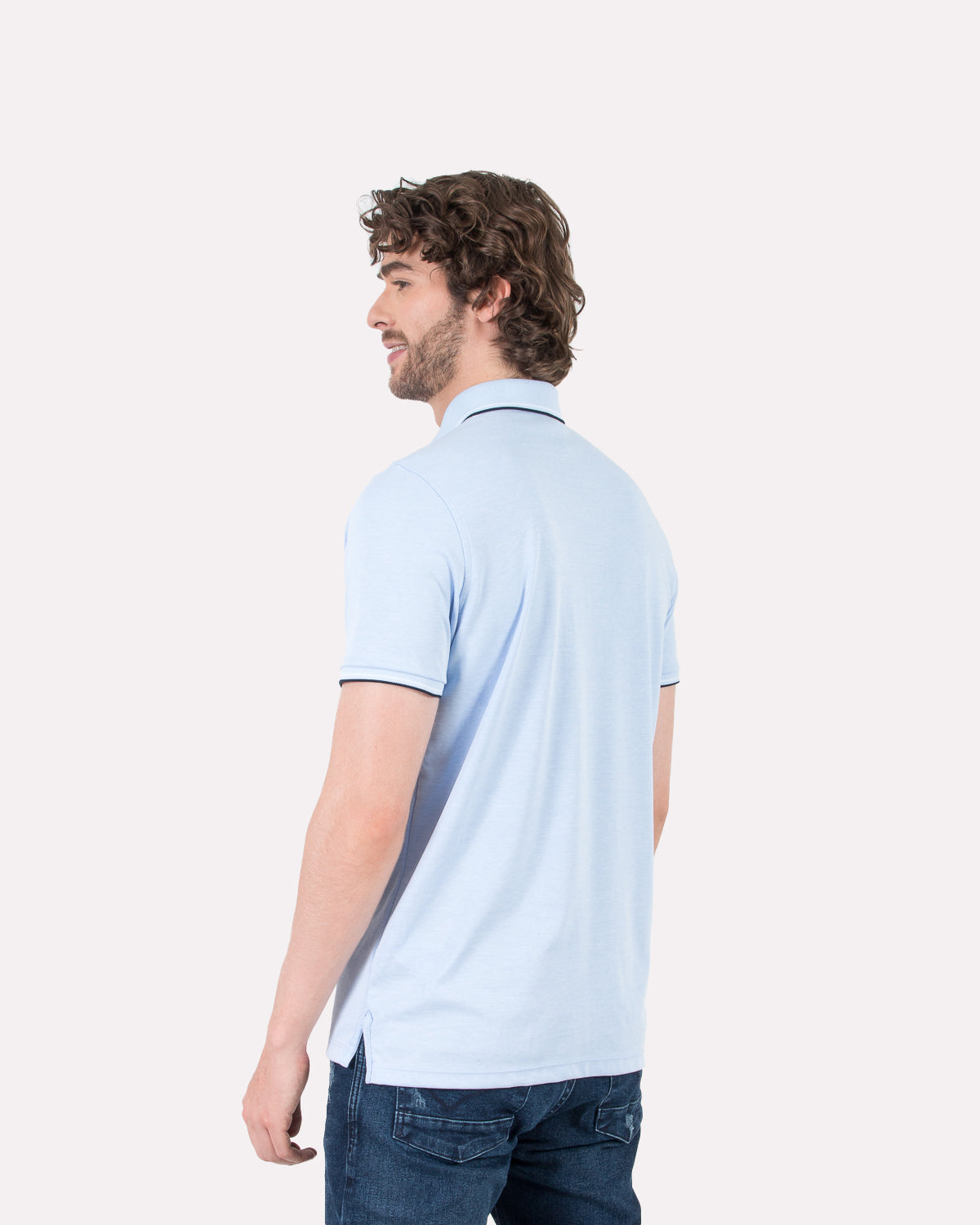 Camiseta Polo Oxford 022196 Azul Celeste
