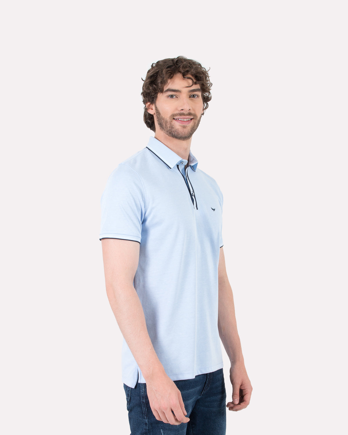 Camiseta Polo Oxford 022196 Azul Celeste