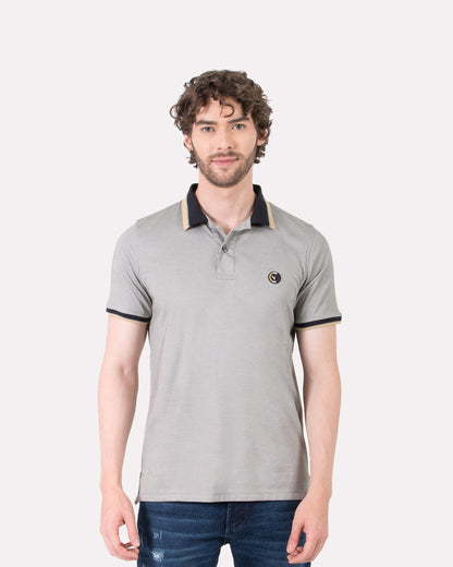 Camiseta Polo Oxford 022199 Gris