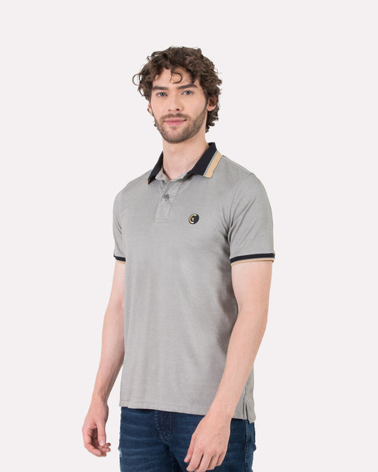 Camiseta Polo Oxford 022199 Gris