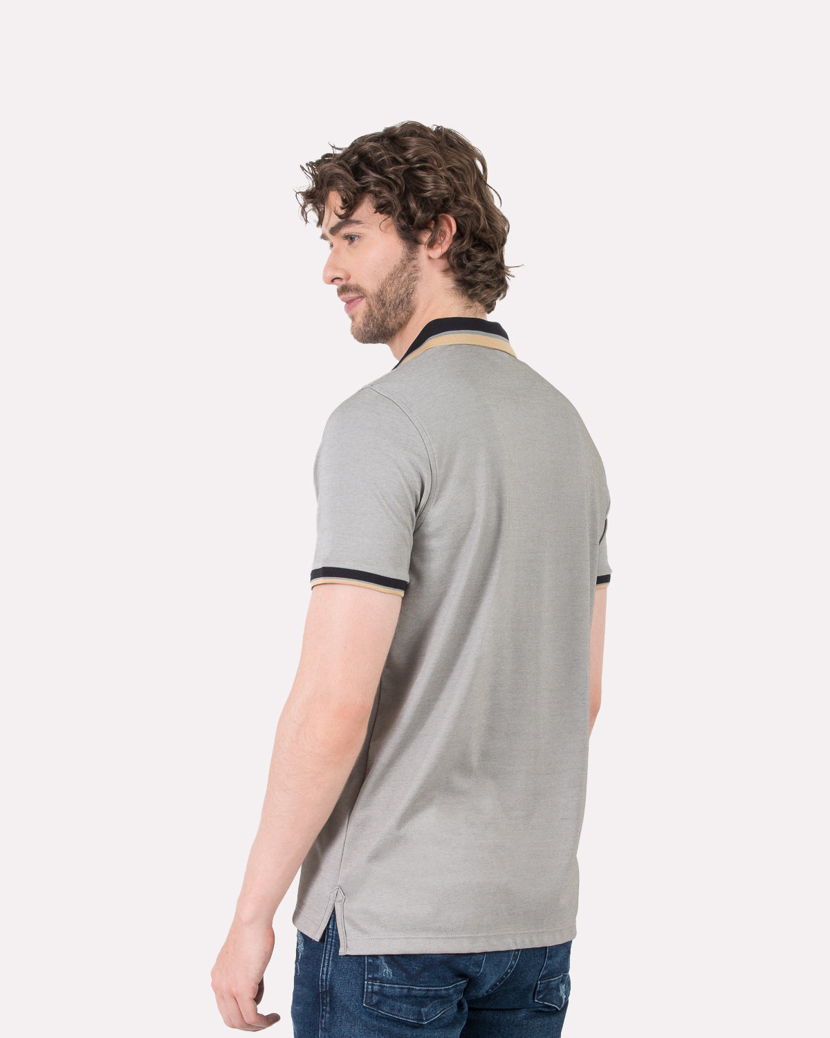 Camiseta Polo Oxford 022199 Gris