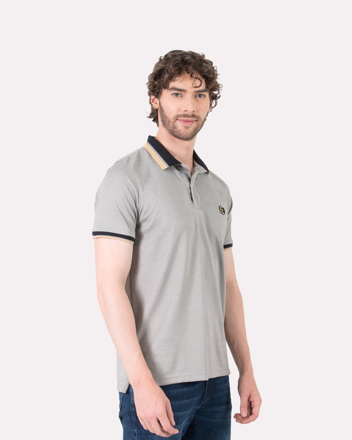 Camiseta Polo Oxford 022199 Gris