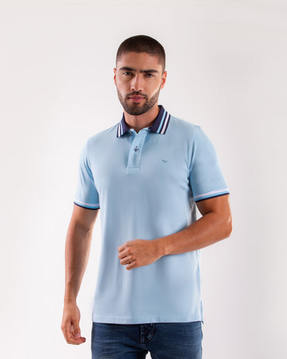 Camiseta Polo Oxford 022209 Azul Cielo
