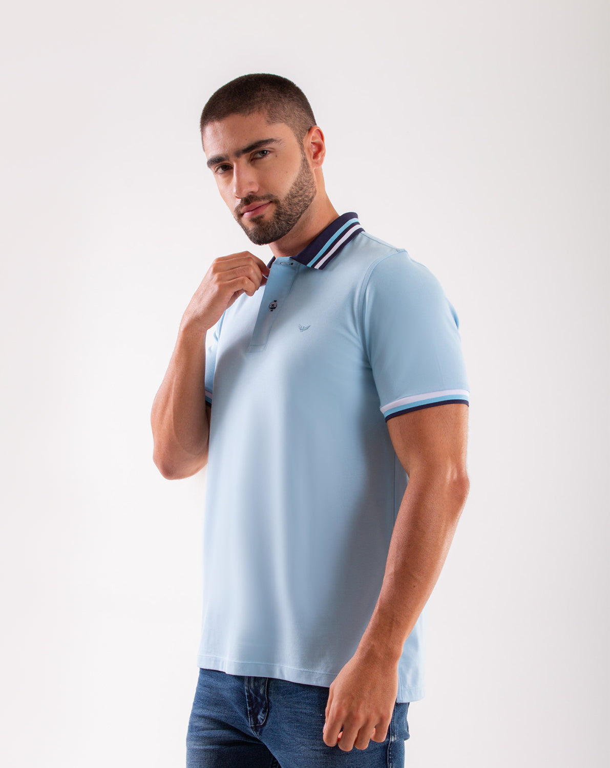 Camiseta Polo Oxford 022209 Azul Cielo