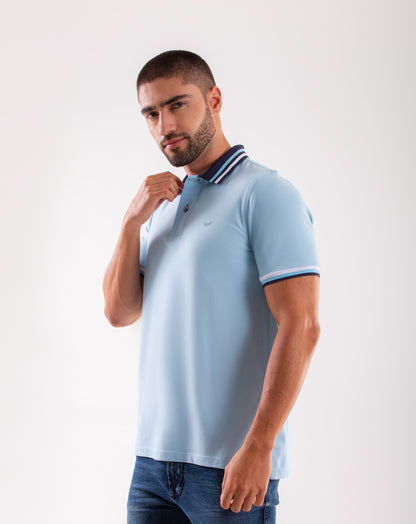 Camiseta Polo Oxford 022209 Azul Cielo