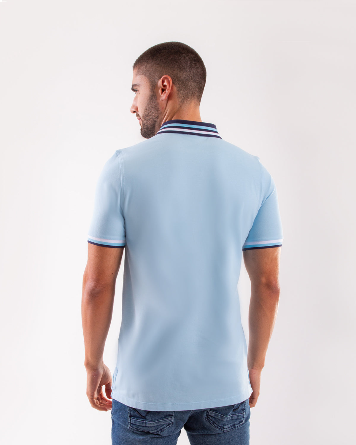 Camiseta Polo Oxford 022209 Azul Cielo