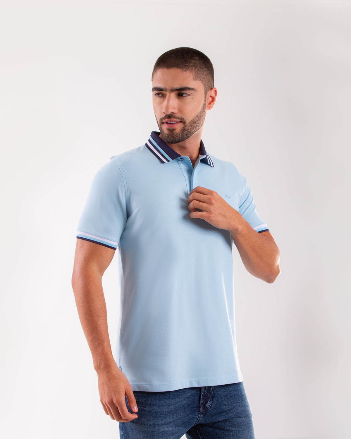 Camiseta Polo Oxford 022209 Azul Cielo