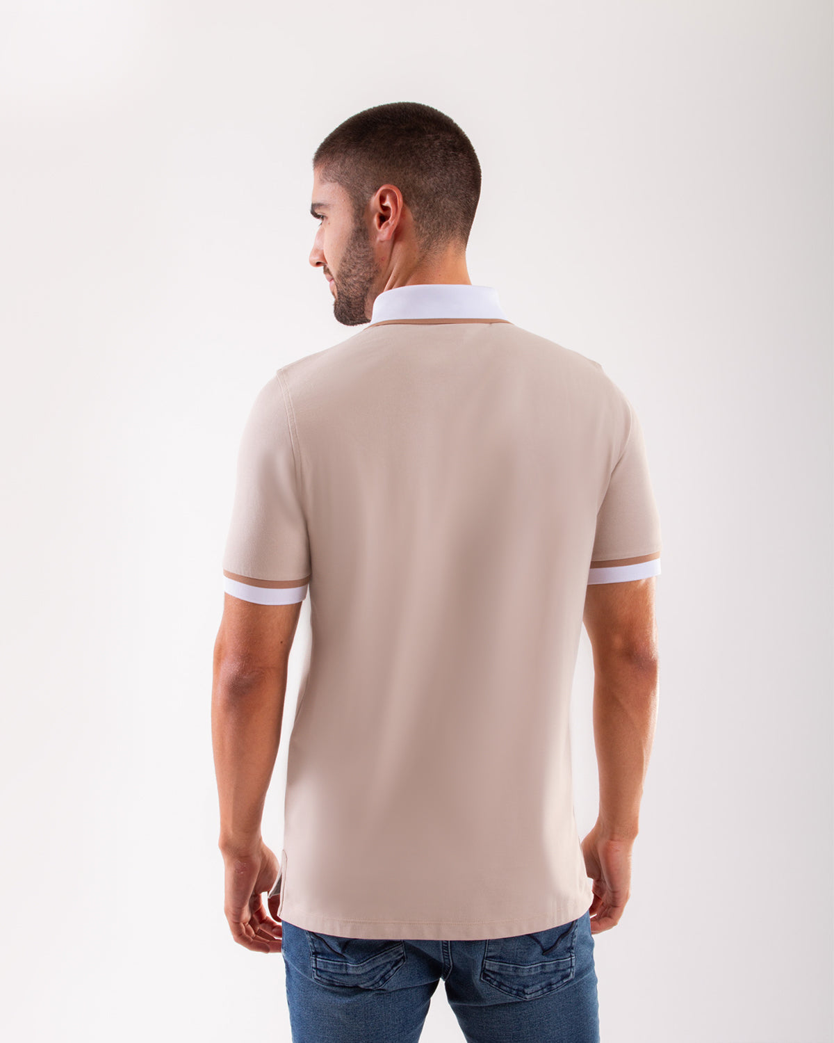 Camiseta Polo Oxford 022214 Beige