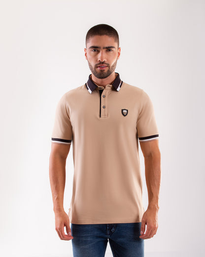 Camiseta Polo Oxford 022228 Beige Oscuro