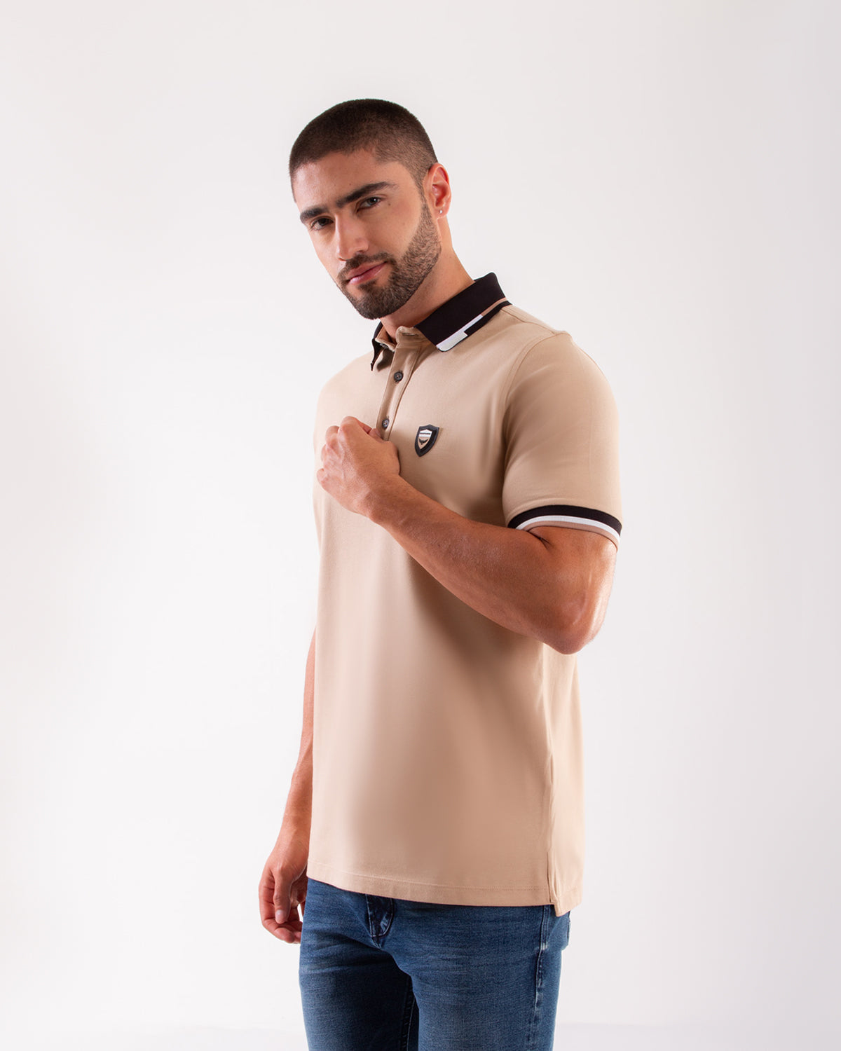 Camiseta Polo Oxford 022228 Beige Oscuro