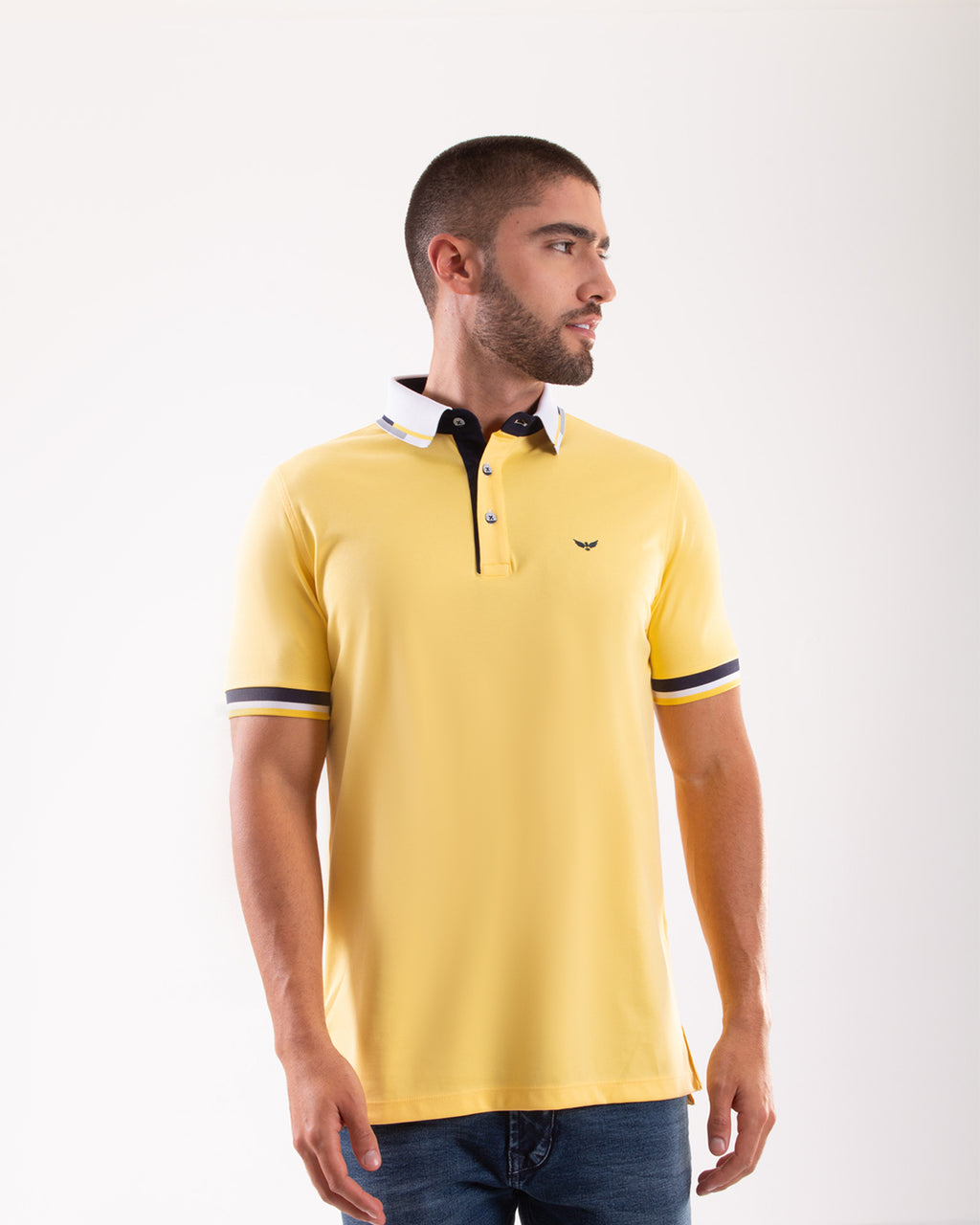 Camiseta Polo Oxford 022246 Amarillo Brillante