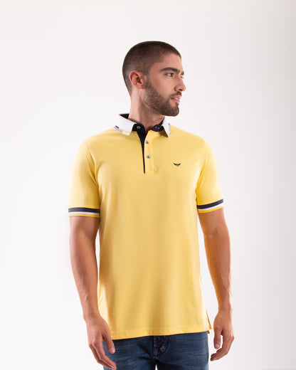 Camiseta Polo Oxford 022246 Amarillo Brillante