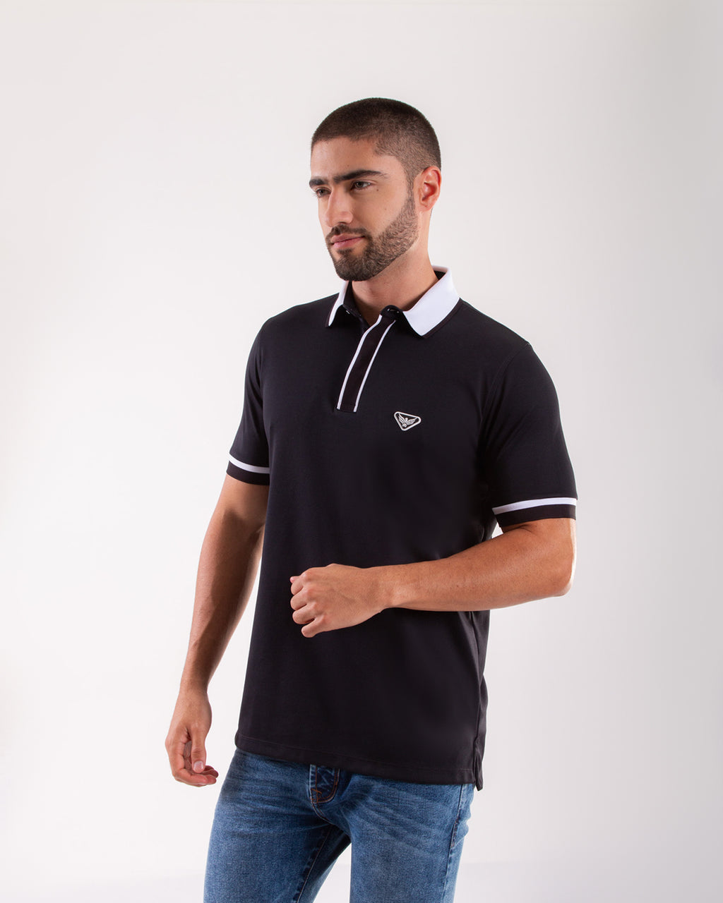 Camiseta Polo Oxford 022261 Negro
