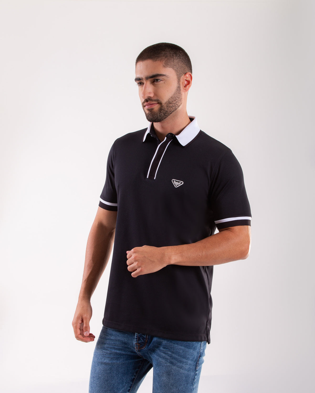 Camiseta Polo Oxford 022261 Negro