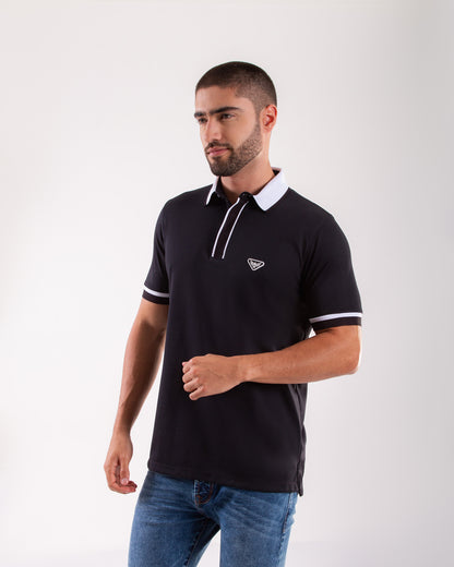 Camiseta Polo Oxford 022261 Negro