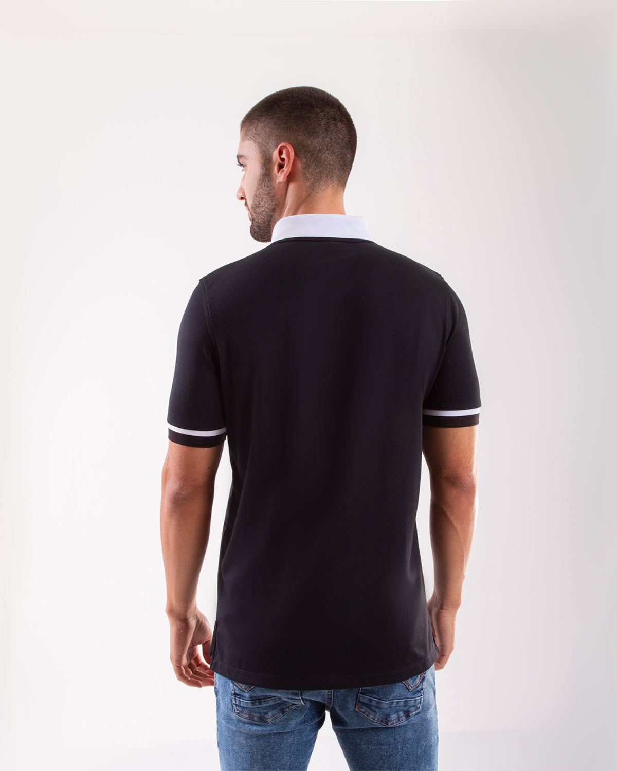 Camiseta Polo Oxford 022261 Negro