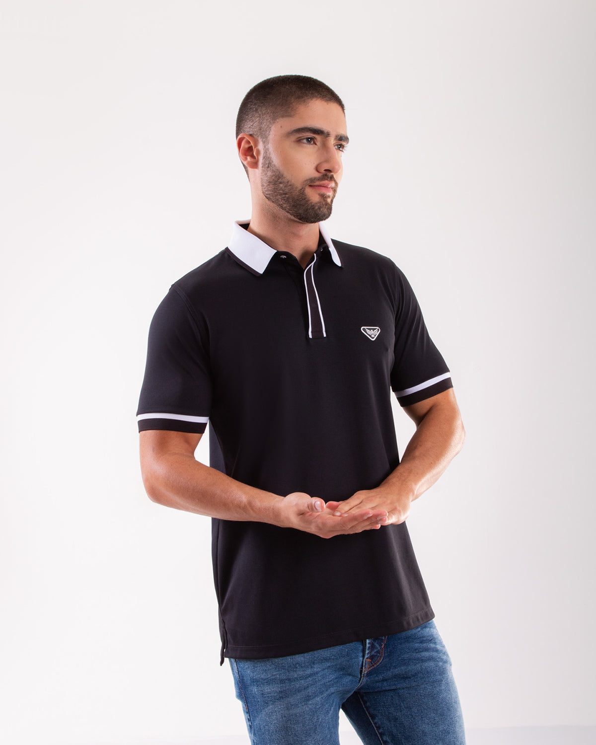 Camiseta Polo Oxford 022261 Negro