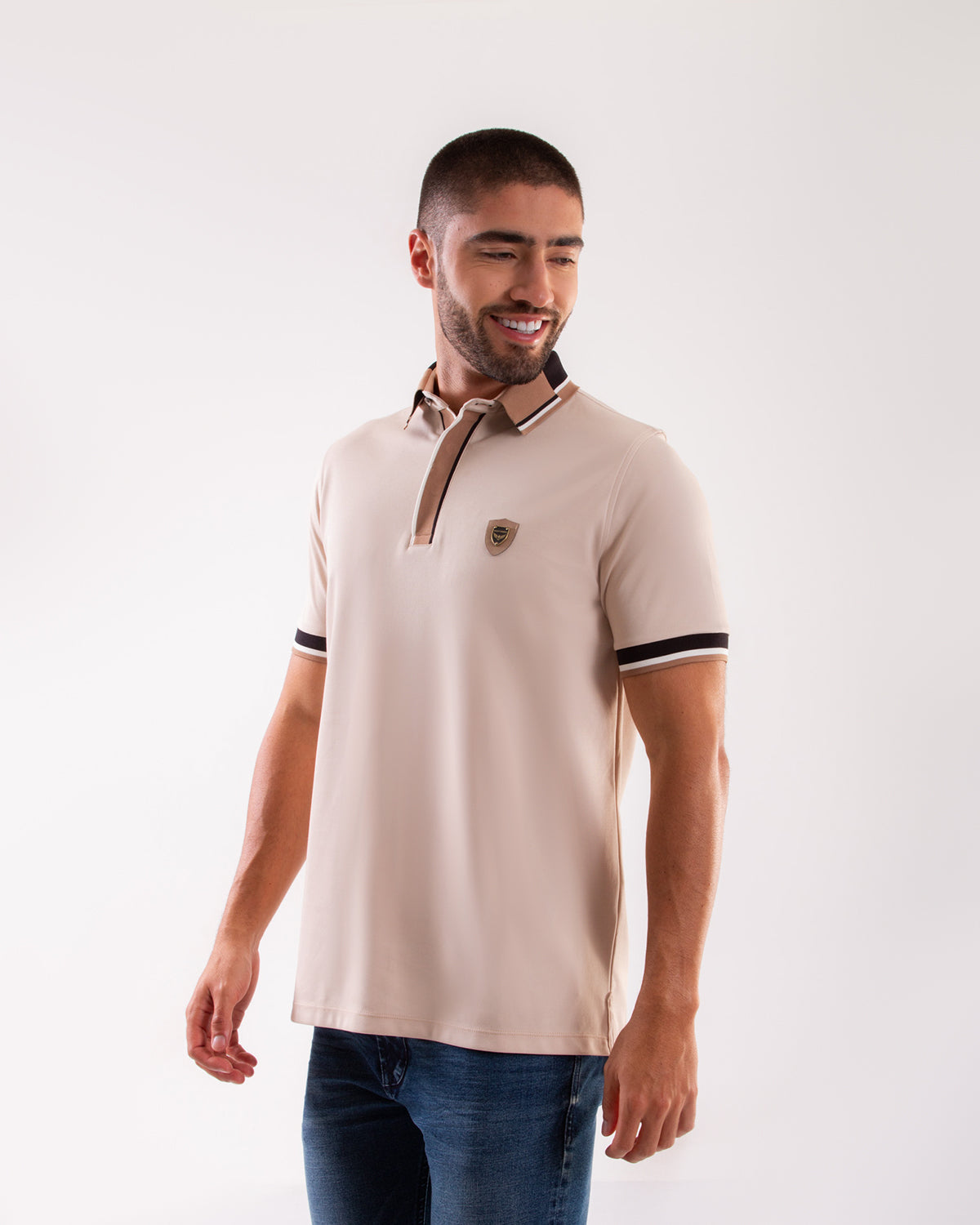 Camiseta Polo Oxford 022271 Beige