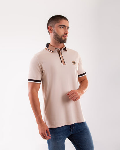 Camiseta Polo Oxford 022271 Beige