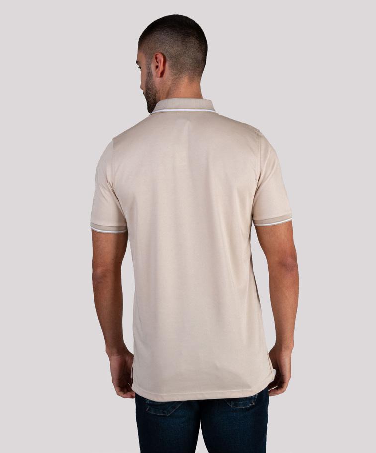 Camiseta Polo Oxford 022322 Beige Claro