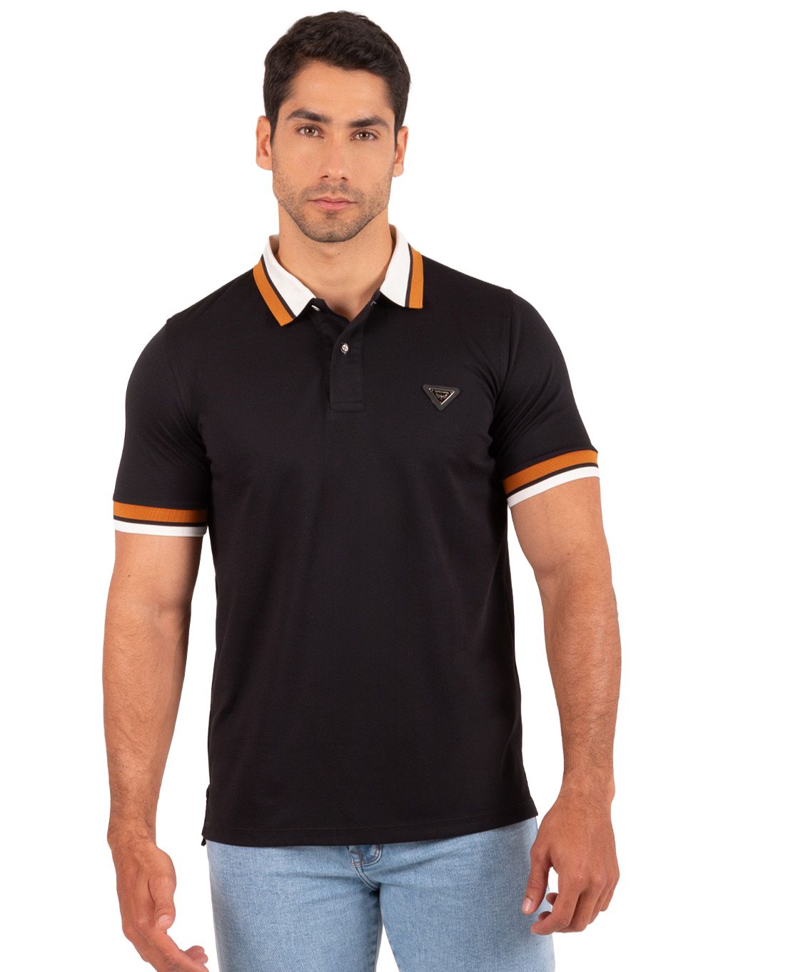 Camiseta Polo Oxford 022342 Negro