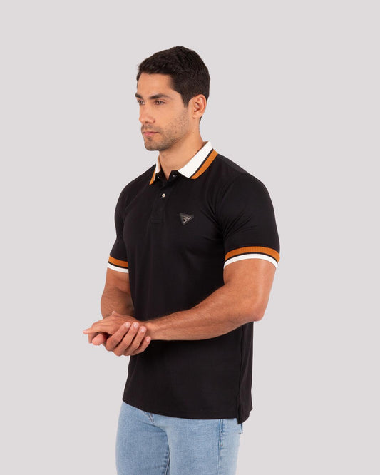 Camiseta Polo Oxford 022342 Negro
