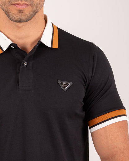 Camiseta Polo Oxford 022342 Negro