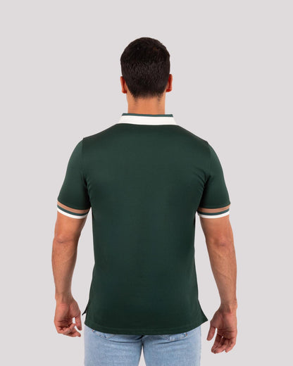 Camiseta Polo Oxford 022381 Verde Oscuro