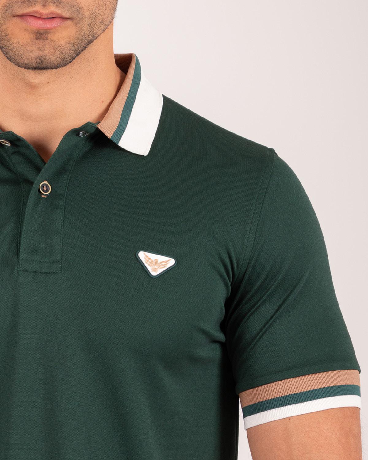 Camiseta Polo Oxford 022381 Verde Oscuro